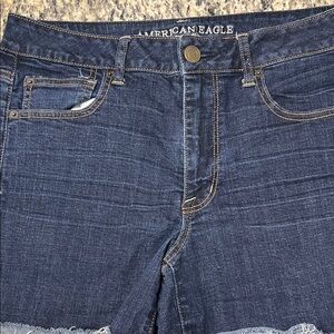 American Eagle Outfitters Deep Blue Ankle Jeans